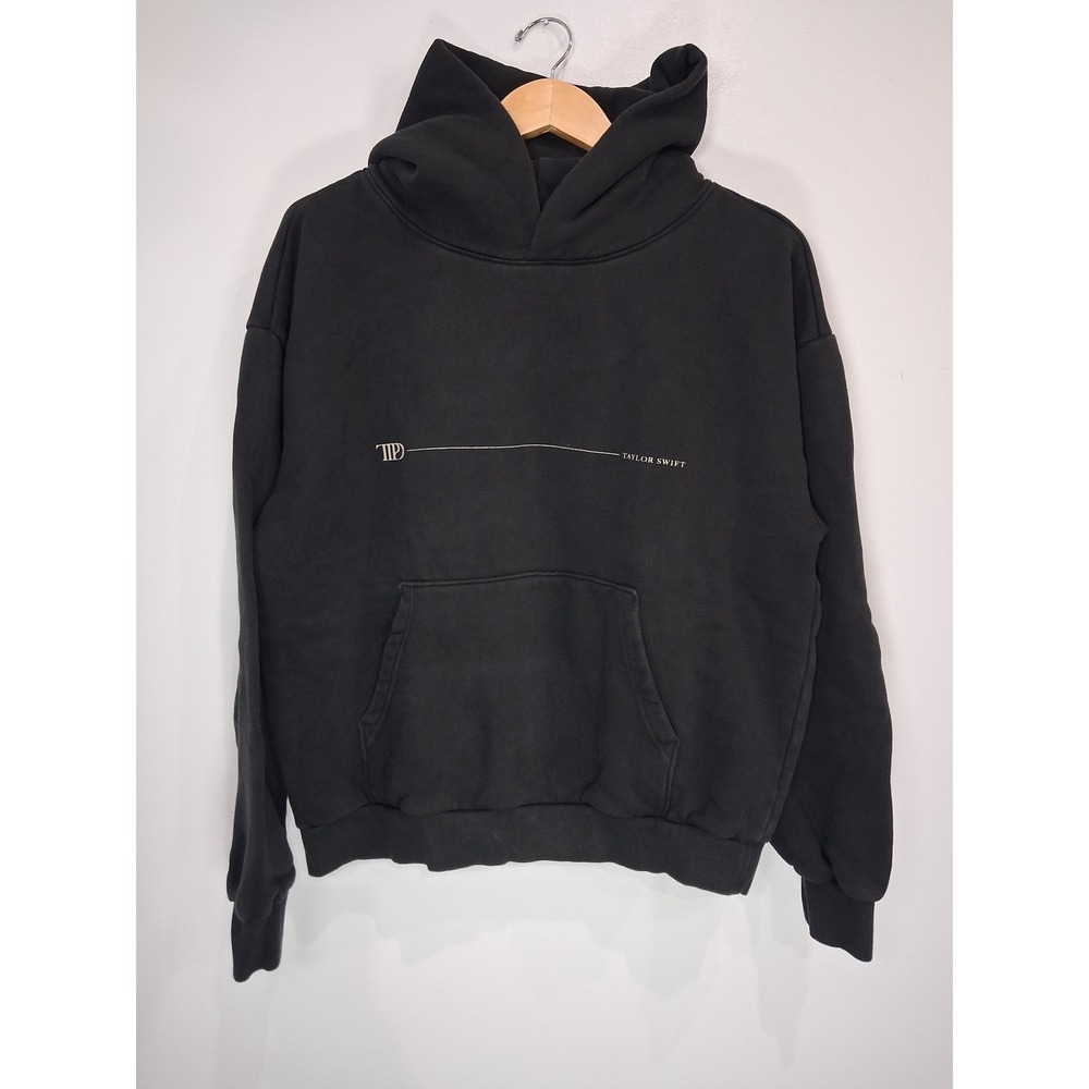 Taylor Swift The Tortured Poets Department TTPD Black Graphic Hoodie Large